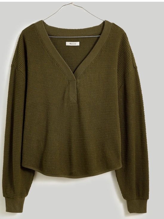 Madewell Tops - Madewell Brushed Waffle V Neck Tee